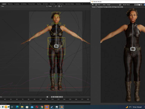 Kali - Jumpsuit Style 3D Model