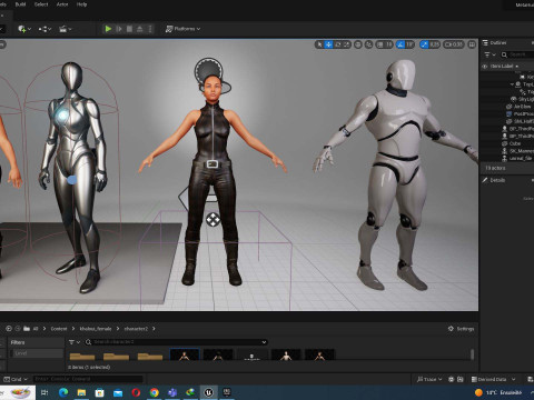 Kali - Jumpsuit Style 3Dモデル