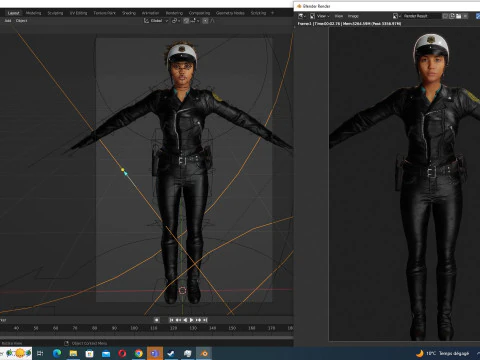 Kalii - Police Attire 3D Model