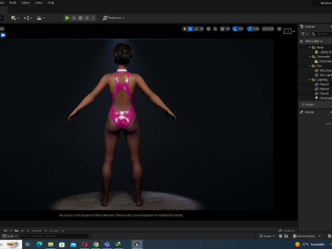 Kali - Pink Bikini Splash 3D Model