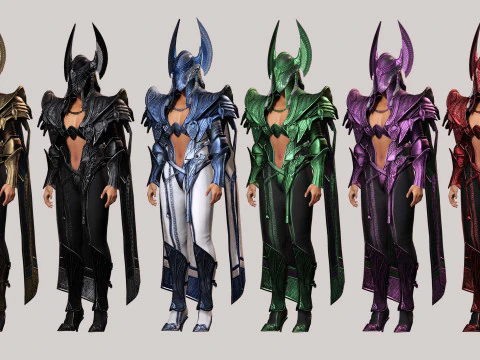 カーリー - 古代の神の鎧を備えた神の守護者 3Dモデル