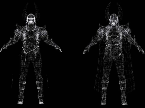 カーリー - 古代の神の鎧を備えた神の守護者 3Dモデル