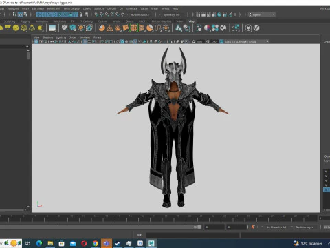 カーリー - 古代の神の鎧を備えた神の守護者 3Dモデル