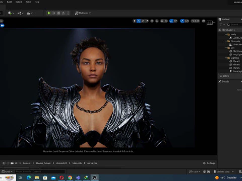 カーリー - 古代の神の鎧を備えた神の守護者 3Dモデル