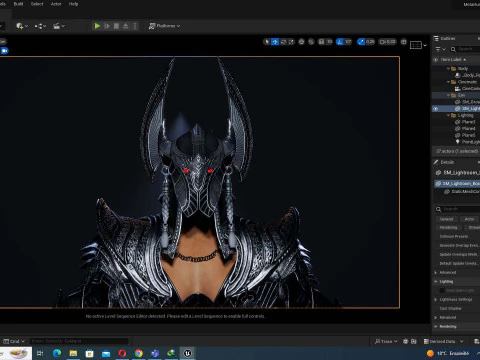 カーリー - 古代の神の鎧を備えた神の守護者 3Dモデル
