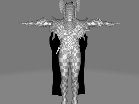 カーリー - 古代の神の鎧を備えた神の守護者 3Dモデル