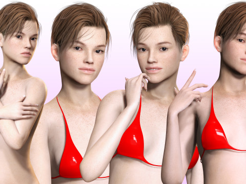 Ava - Realistic Woman Prefect Base Shape 3D 모델