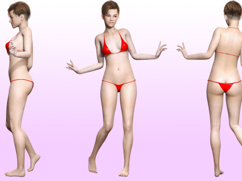 Ava - Realistic Woman Prefect Base Shape 3D 모델
