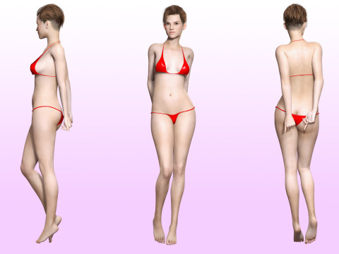 Ava - Realistic Woman Prefect Base Shape 3D 모델
