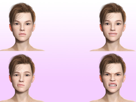 Ava - Realistic Woman Prefect Base Shape 3D 모델