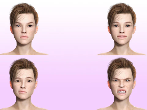 Ava - Realistic Woman Prefect Base Shape 3D Model