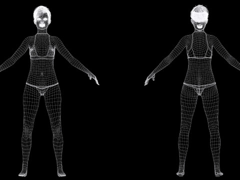 Ava - Realistic Woman Prefect Base Shape 3D 모델