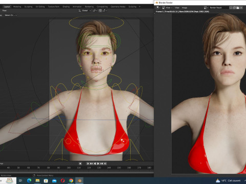 Ava - Realistic Woman Prefect Base Shape 3D 모델