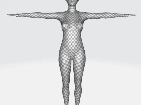 Ava - Realistic Woman Prefect Base Shape 3D Model
