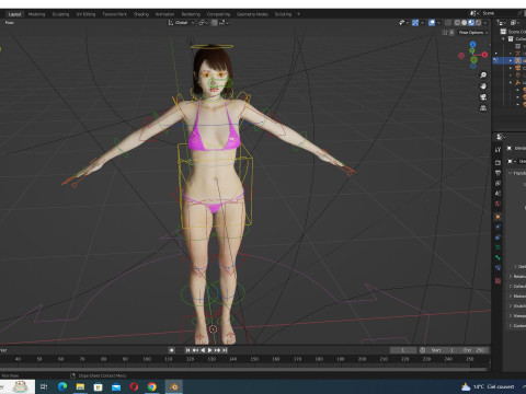 Rin - Realistic Asian Girl Hd 3D 模型