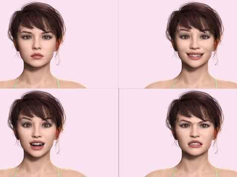 Nora - Girl In Bikini Model 3D