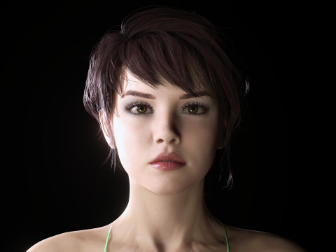 Nora - Girl In Bikini Model 3D