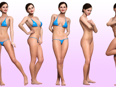 Farah -Realistic Middle Age Women Model 3D