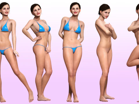 Farah -Realistic Middle Age Women 3D Model