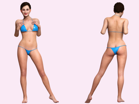 Farah -Realistic Middle Age Women Model 3D