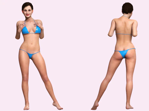 Farah -Realistic Middle Age Women 3D Model