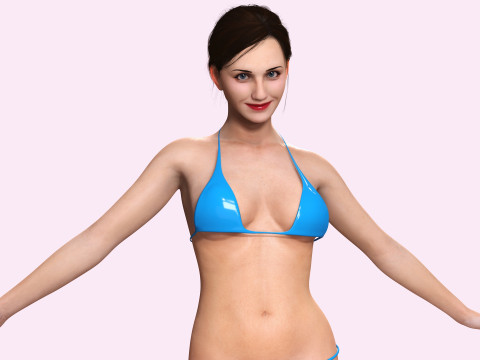 Farah -Realistic Middle Age Women Model 3D