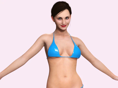 Farah -Realistic Middle Age Women 3D Model