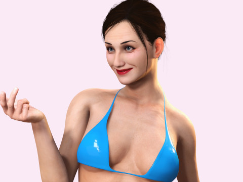 Farah -Realistic Middle Age Women Model 3D
