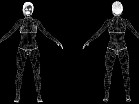Farah -Realistic Middle Age Women Model 3D