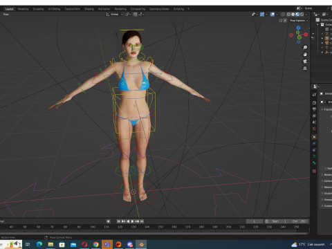 Farah -Realistic Middle Age Women Model 3D