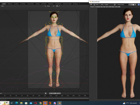 Farah -Realistic Middle Age Women Model 3D