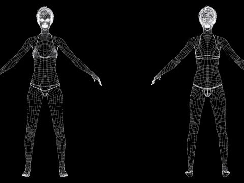 Mariya - Realistic Skinny Woman Base Mesh 3D Model