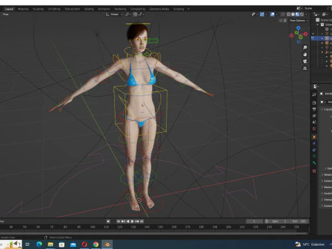 Mariya - Realistic Skinny Woman Base Mesh 3D Model