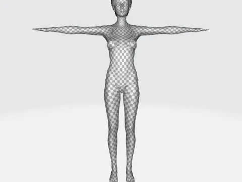 Mariya - Realistic Skinny Woman Base Mesh 3D Model