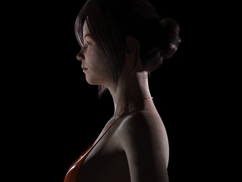 Arij - Realistic Red Head Woman Freckles Model 3D