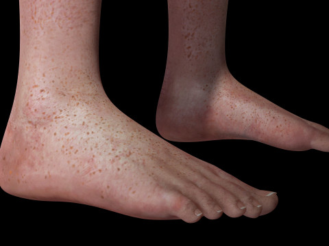 Arij - Realistic Red Head Woman Freckles Model 3D