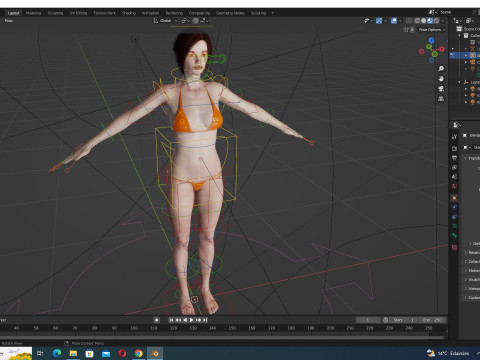 Arij - Realistic Red Head Woman Freckles Model 3D