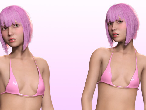 Nara - Realistic Kpop Girl Famous Singer Modelo 3D