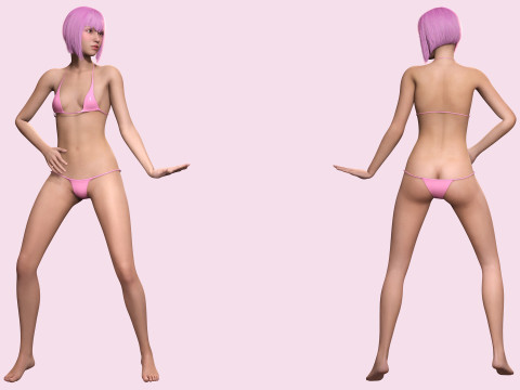 Nara - Realistic Kpop Girl Famous Singer Modelo 3D