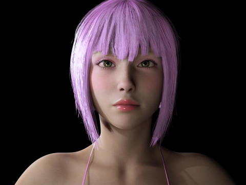 Nara - Realistic Kpop Girl Famous Singer Modelo 3D