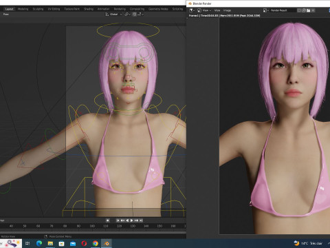 Nara - Realistic Kpop Girl Famous Singer Modelo 3D
