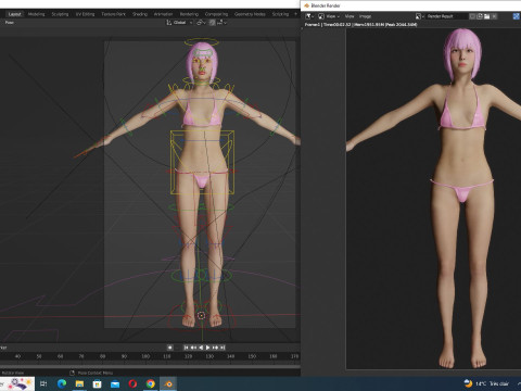 Nara - Realistic Kpop Girl Famous Singer Modelo 3D