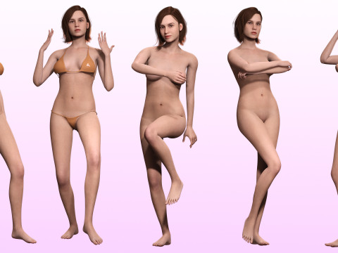 Sabrina -Realistic Woman Hd 4K 3D Model