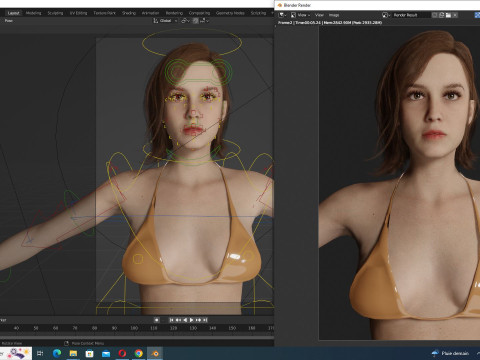 Sabrina -Realistic Woman Hd 4K 3D Model