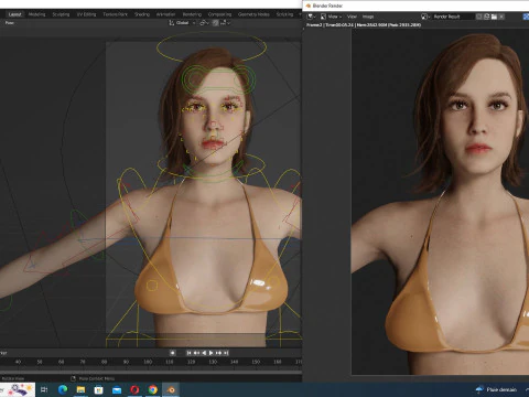 Sabrina -Realistic Woman Hd 4K 3D Model