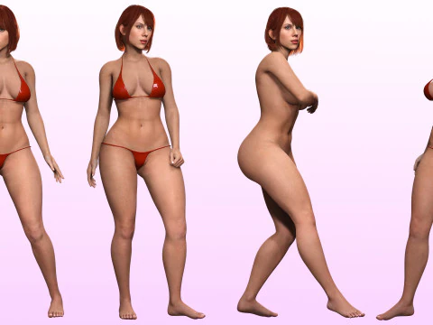 Scarlett- Realistic Woman Hd Ready To Render 3D Model