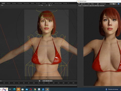Scarlett- Realistic Woman Hd Ready To Render Modelo 3D