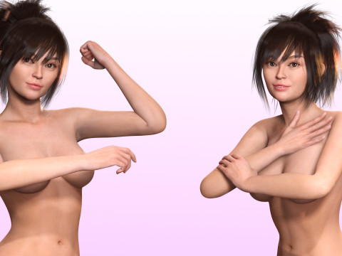 Jia - Realistic Cute Asian Girl 3D 모델