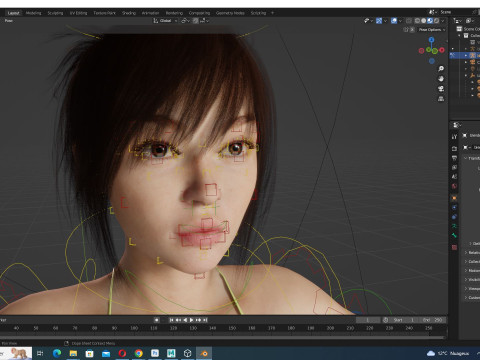 Jia - Realistic Cute Asian Girl 3D 모델