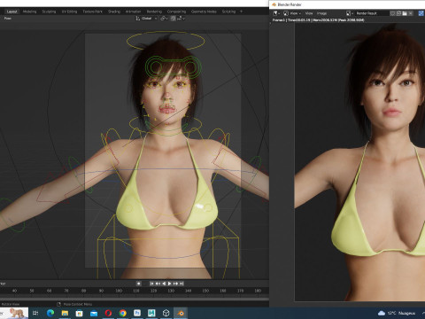 Jia - Realistic Cute Asian Girl 3D 모델